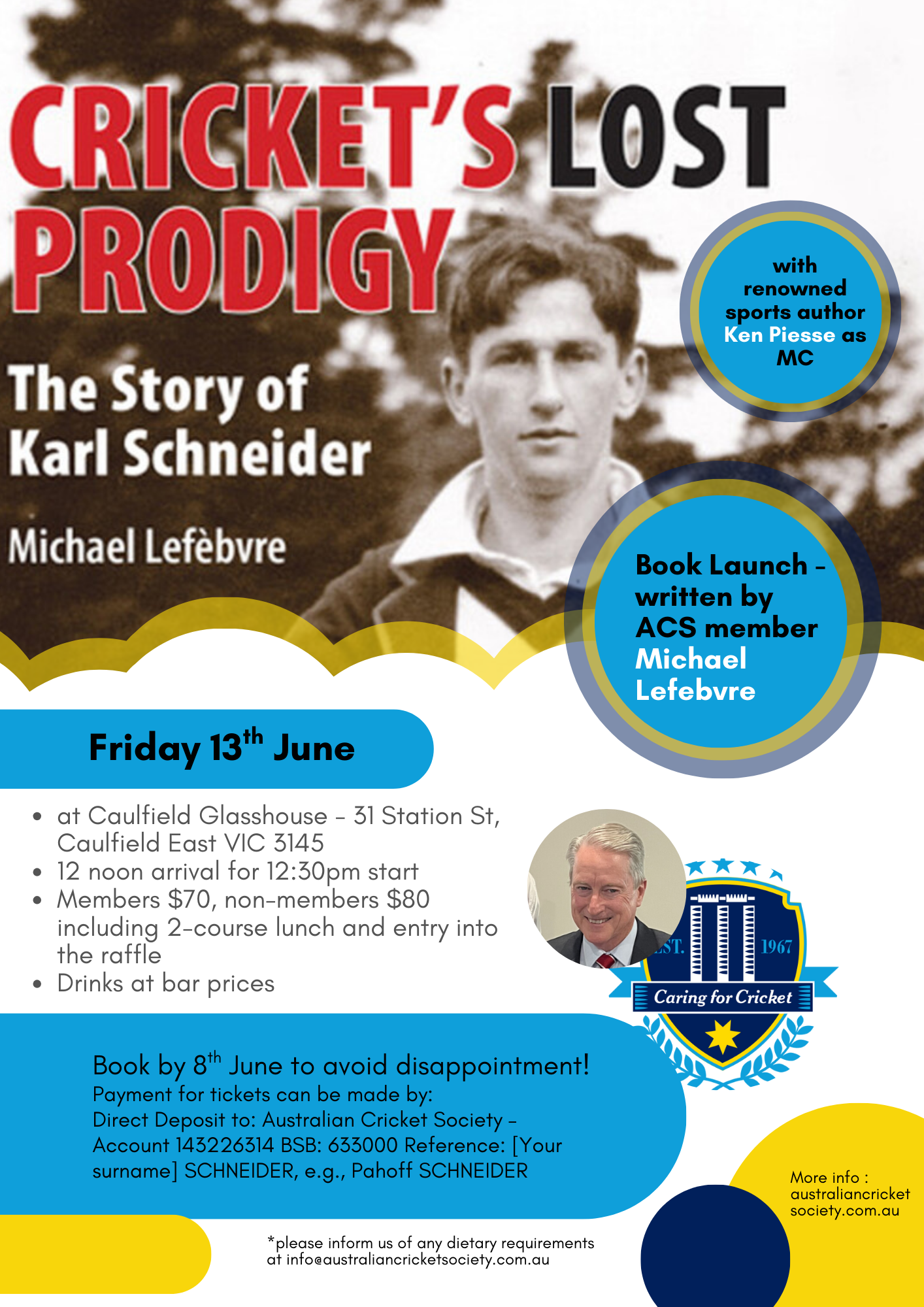 Cricket's Lost Prodigy - The Story of Karl Schneider - by Michael Lefebvre
