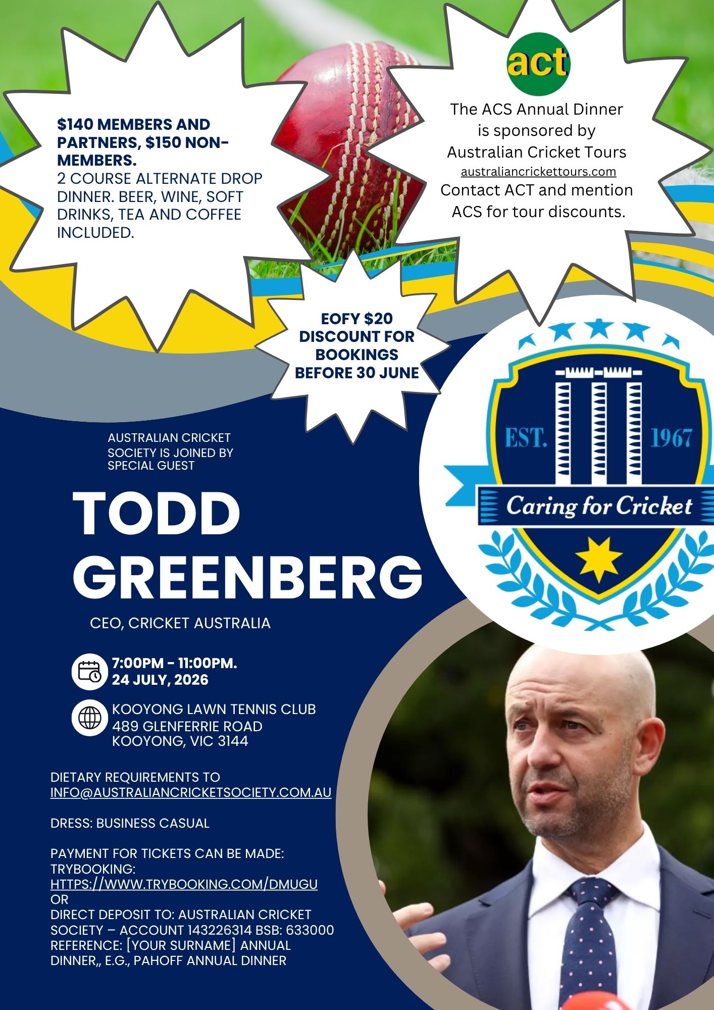 Annual ACS Dinner with Todd Greenberg